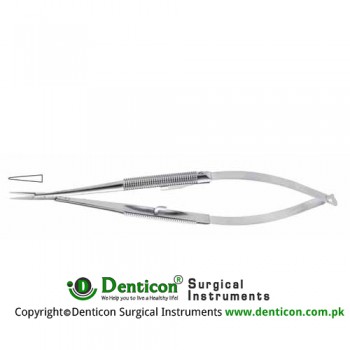 Micro Needle Holder Straight - With Lock Stainless Steel, 15 cm - 6"